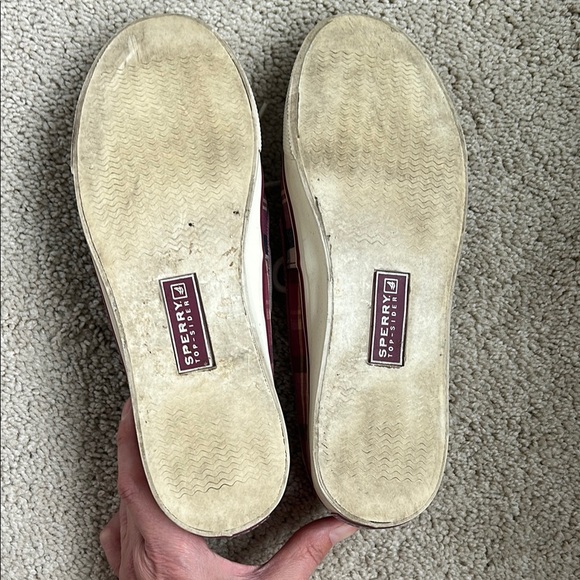 Sperry Top-Sider Madras Plaid Boat Shoes, 8 - Picture 4 of 5